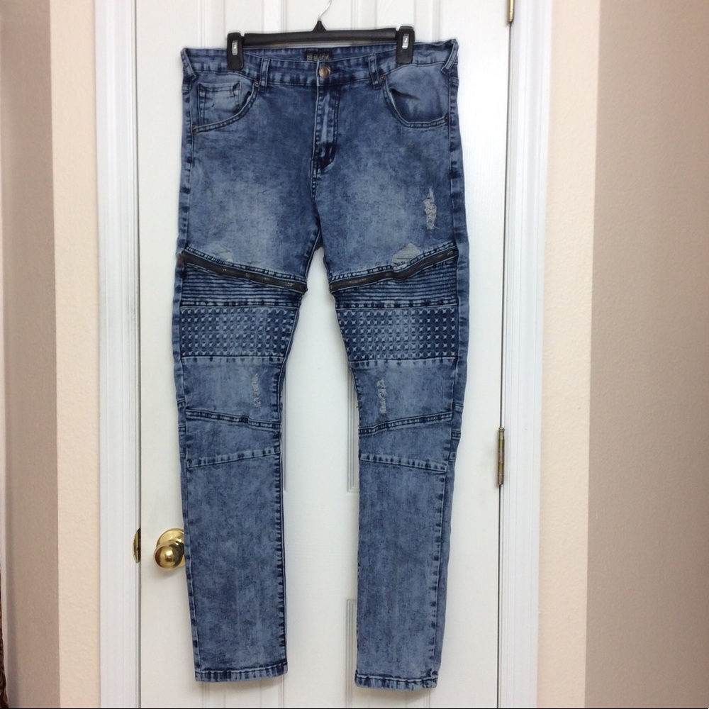 CJ Black Premium Moto Jeans Size 36/32